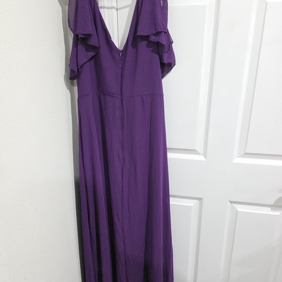 Elegant Deep Purple Maxi Dress - Picture 2 of 6